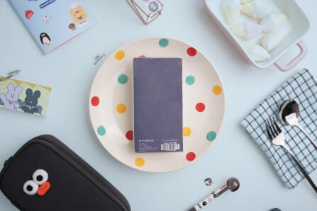 สมุดโน๊ต Ropamoda mini PVC Monthy planner สีน้ำเงิน_2
